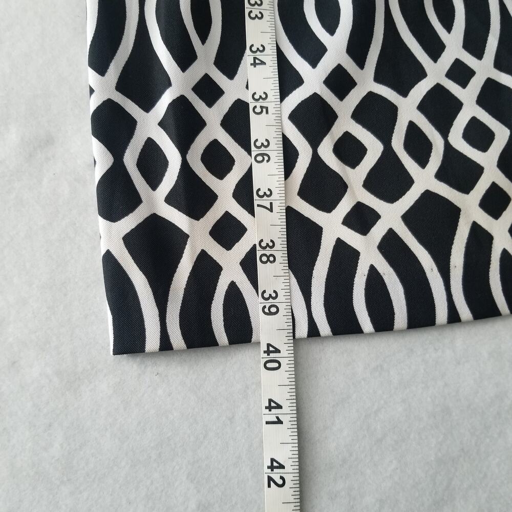 ❤️2/$12 Connected Apparel Women's Dress Black White Geometric Print Size 12 - Picture 9 of 9